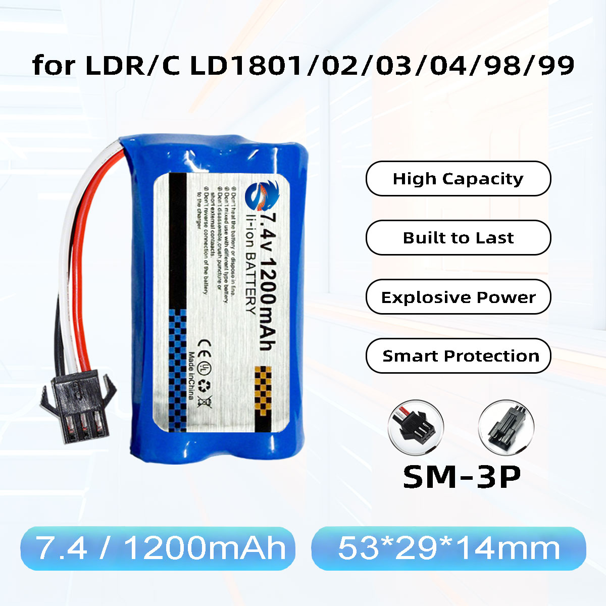 Drone Battery Li-Ion - Аккумулятор Skymaker 2S Li-Ion 7.4V 1200mAh