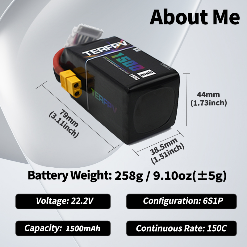 Аккумулятор LiPo TERFPV 6S 22. – обзор и цена Drone Battery 6S