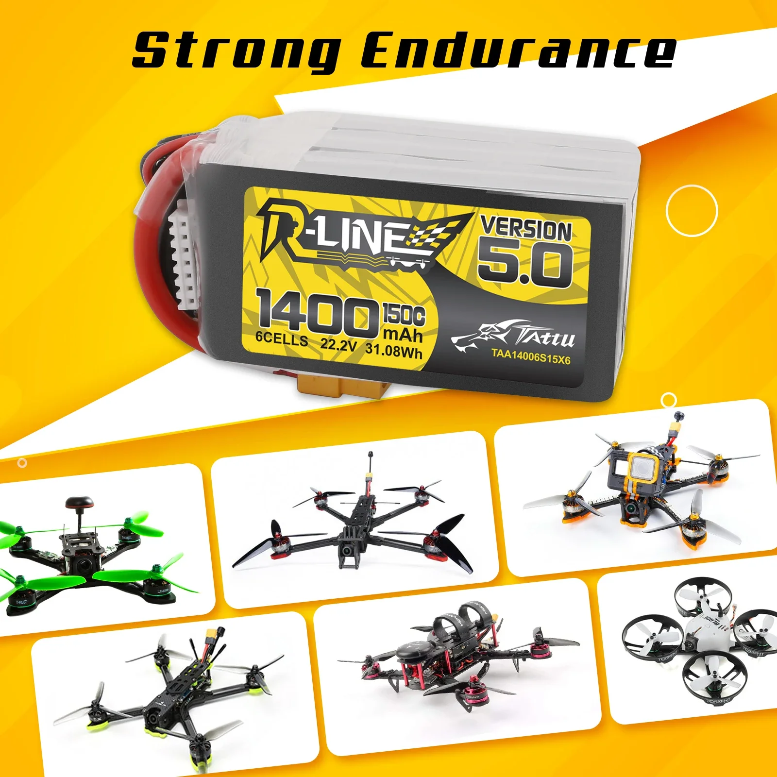 Tattu R-Line 1200 мАч 1400 мАч – обзор и цена Drone Battery 6S